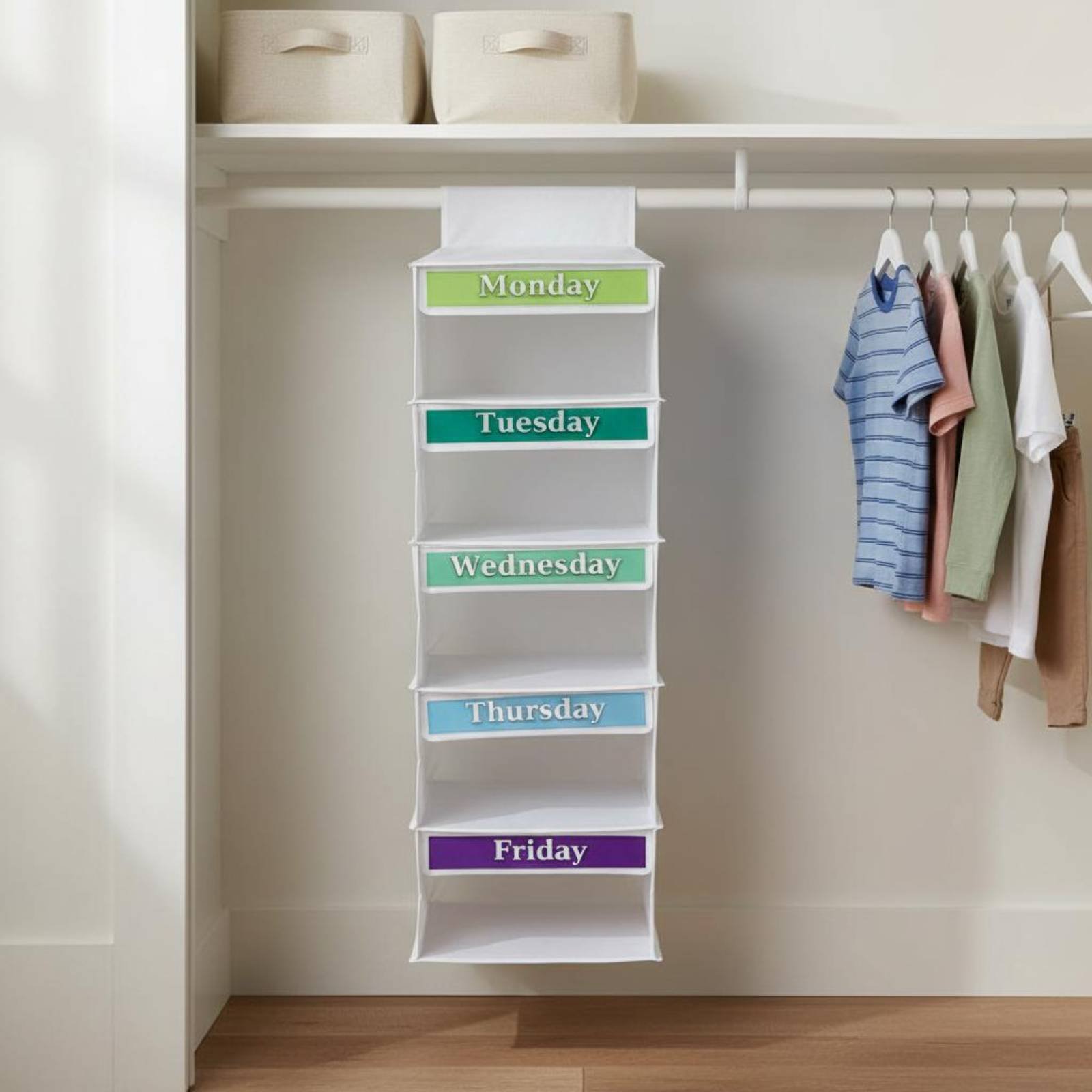 7-ярусная подвесная сумка-орга – обзор и цена Baby Clothing Organizer
